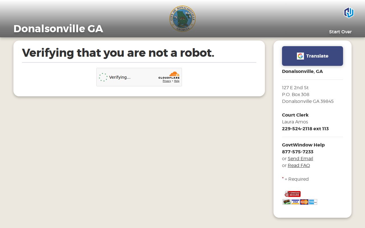 Seminole County bench warrant ticket portal CAPTCHA